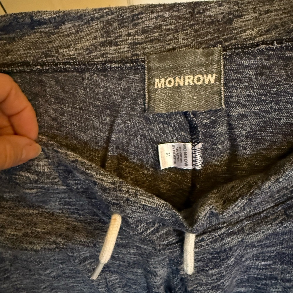 Monrow Dark Blue Flecked Jogger Pants - Picture 4 of 5